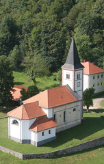 Fototapeta premium Saint Elijah parish church in Lipnik, Croatia