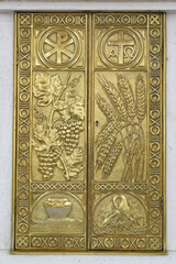 Tabernacle on the main altar in the Church of the Sacred Heart of Jesus, Salata in Zagreb, Croatia