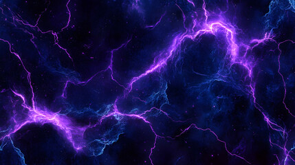 Electric purple sparks crackling over a dark navy abstract background with dynamic light effects