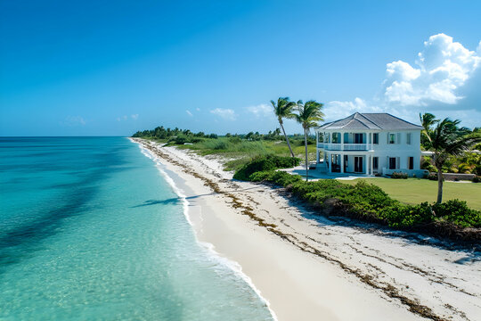 Elegant beachfront villa and resort offering panoramic sea views, blending luxury living with serene coastal vibes