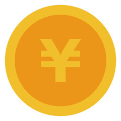 japanese yen coin icon