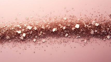 Obraz premium Soft rose gold particles shimmering against a warm blush pink backdrop with gradient light effects