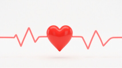 Obraz premium heart beat cardiogram