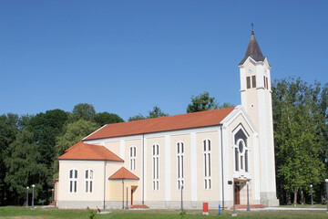 The parish church of Saint John of Napomuk in Glina, Croatia