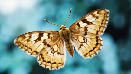 Obraz premium Magnificent butterfly soaring in vivid nature, beauty of transformation