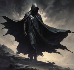 Naklejka premium Illustration of dark wizard.