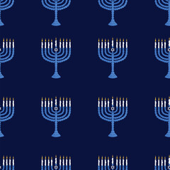 Happy Hanukkah seamless pattern