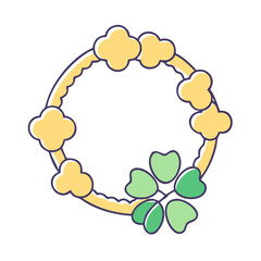 clover bracelet vector icon, patrick’s day vector illustration - simple illustration of clover bracelet perfect for logos, and patrick’s day -themed designs.