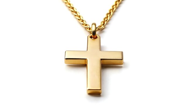 Christian golden cross pendant