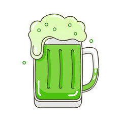 green beer mug vector icon, patrick’s day vector illustration - simple illustration of green beer mug perfect for logos, and patrick’s day -themed designs.