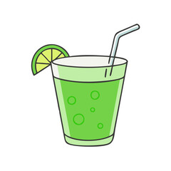 green cocktail vector icon, patrick’s day vector illustration - simple illustration of green cocktail perfect for logos, and patrick’s day -themed designs.