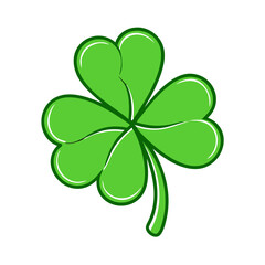 green shamrock tattoo vector icon, patrick’s day vector illustration - simple illustration of green shamrock tattoo perfect for logos, and patrick’s day -themed designs.