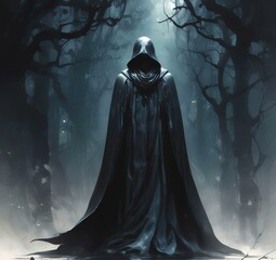 Illustration of dark wizard.