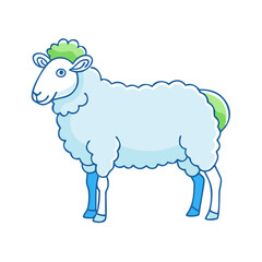 irish sheep vector icon, patrick’s day vector illustration - simple illustration of irish sheep perfect for logos, and patrick’s day -themed designs.