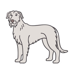 irish wolfhound vector icon, patrick’s day vector illustration - simple illustration of irish wolfhound perfect for logos, and patrick’s day -themed designs.