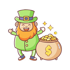 leprechaun gold vector icon, patrick’s day vector illustration - simple illustration of leprechaun gold perfect for logos, and patrick’s day -themed designs.