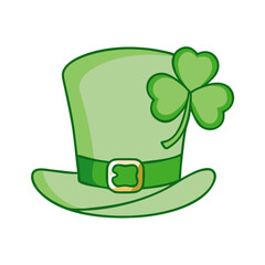 leprechaun hat with shamrock vector icon, patrick&rsquo;s day vector illustration - simple illustration of leprechaun hat with shamrock perfect for logos, and patrick&rsquo;s day -themed designs.