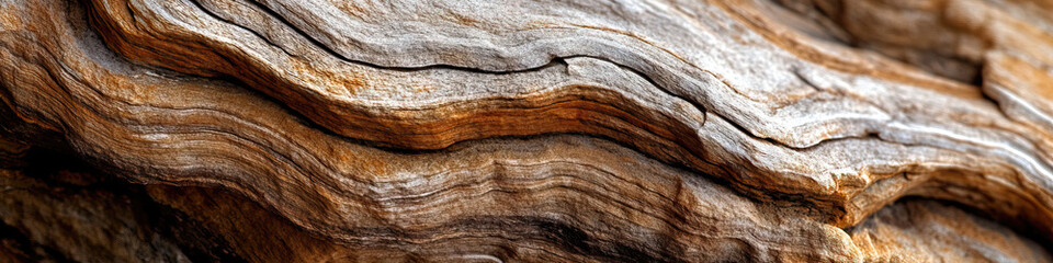 Close-up Photograph of Weathered Wood Grain