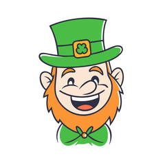 leprechaun s smile vector icon, patrick’s day vector illustration - simple illustration of leprechaun s smile perfect for logos, and patrick’s day -themed designs.