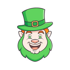 leprechaun s smile vector icon, patrick’s day vector illustration - simple illustration of leprechaun s smile perfect for logos, and patrick’s day -themed designs.