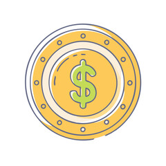 lucky penny vector icon, patrick’s day vector illustration - simple illustration of lucky penny perfect for logos, and patrick’s day -themed designs.