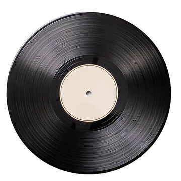 disco de vinilo sobre fondo blanco, mockup