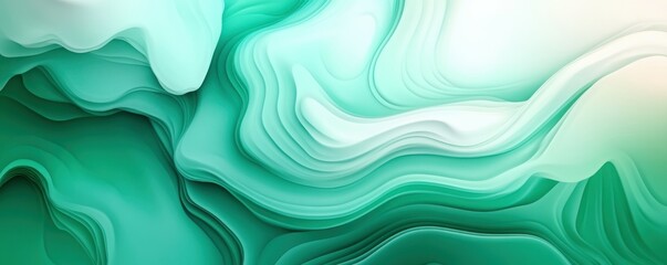 Obraz premium Green gradient background with smooth texture, modern abstract style, versatile design.