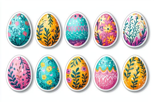 Happy Easter Eggs Basket with iris flowers. A bunny frolicking in a spring festival garden. Adorable 3D cuddly easter rabbit. Perfect for Easter fellowship cards and wallpapers on Easter Monday - Powered by Adobe