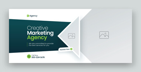 Digital marketing facebook cover web banner template