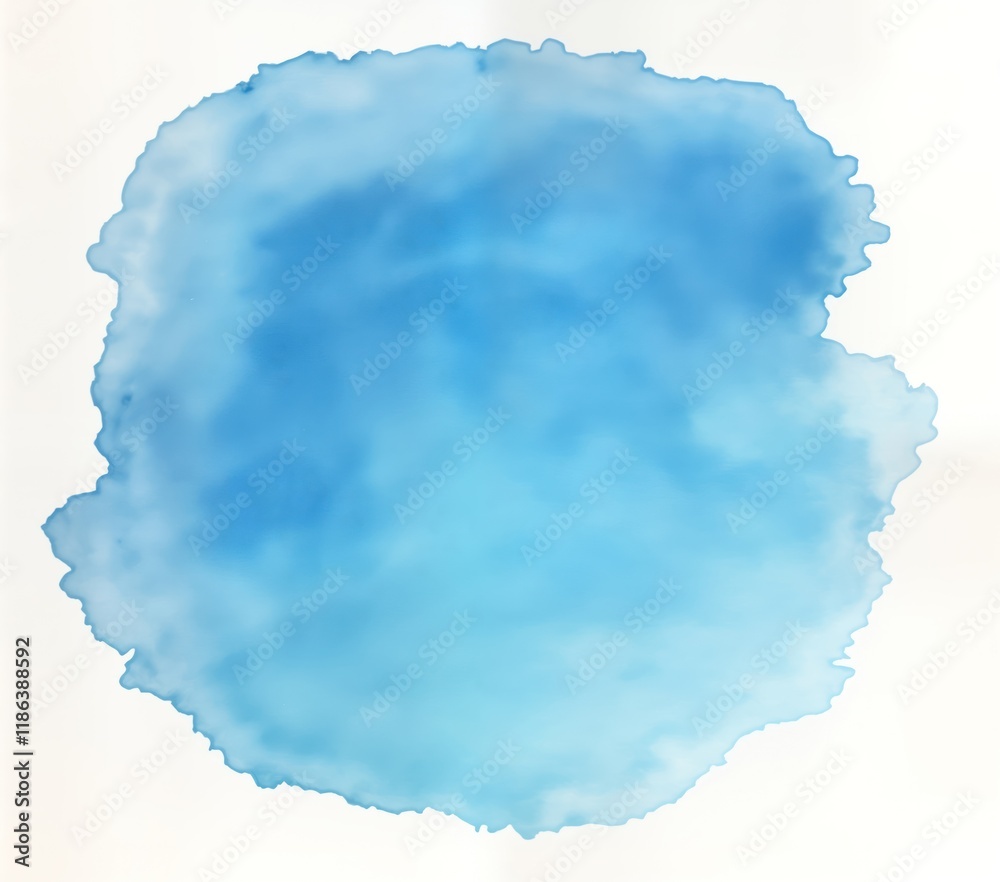 Aufkleber abstract watercolor art background in light blue color. artistic hand-painted design with soft trans