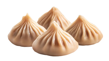 Fresh steamy modak dumpling isolated on a white background