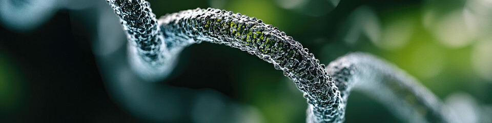 Digital Rendering of a Spiraling Strand with Granular Texture