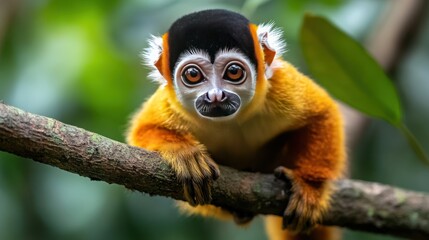 Naklejka premium species not to miss in amazon rainforest - Focus on the exceptional wildlife of amazon rainforest, Aerial photography showcasing the spectacular natural beauty of amazon rainforest . An epic scene tha