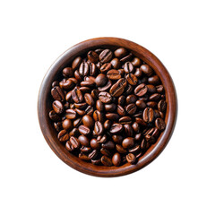 Fototapeta premium Roasted Coffee Beans in Wooden Bowl 