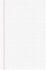 White Math Paper Sheet on White Background. Vector Illustration of Blank Math Paper Sheet. Eps 10