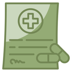 Obraz premium Prescription Pad Icon Element For Design