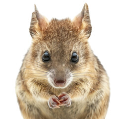 Fototapeta premium Close-up View of a Bandicoot on a Clean transparent background in Photorealistic Detail