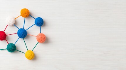 Obraz premium A lively and imaginative mind mapping session with colorful connections between ideas, focusing on mind mapping and brainstorming.