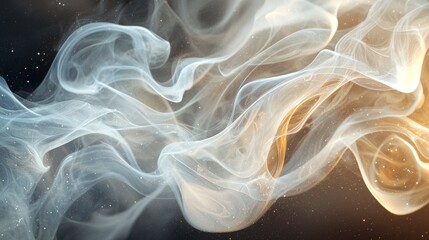 Mix of milk and coffee splashes.fluids, bubbles, milk & coffee swirls, streams of light trails, smoke , generated AI