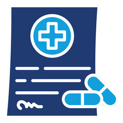 Fototapeta premium Prescription Pad Icon Element For Design