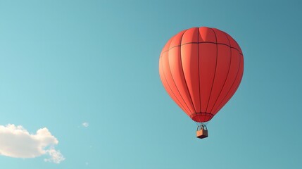 Fototapeta premium Hot air balloon ride over scenic landscape outdoor adventure vibrant sky aerial view travelling experience