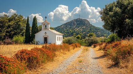 Mastraki, a location in Tepekoy, Gokceada, Turkey, is home to an ancient orthodox Greek church situated amidst the mountains