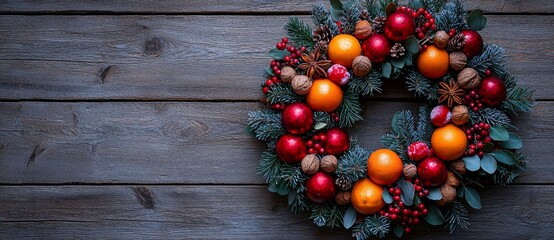 Each year during Orthodox Christmas, Serbian households decorate their homes with a stunning wreath featuring traditional ornaments like chestnuts, walnuts, acorns, and pine cones, thereby creating a
