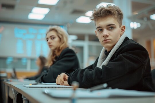 Young entrepreneurial team showcases their startup with engaging graphs and vibrant presentations