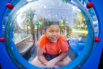 child playing in the park.
