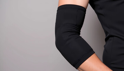 Arm with black elbow support sleeve