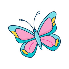 butterfly vector icon, spring vector illustration - simple illustration of butterfly perfect for logos, and spring -themed designs.