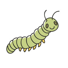 caterpillar vector icon, spring vector illustration - simple illustration of caterpillar perfect for logos, and spring -themed designs.