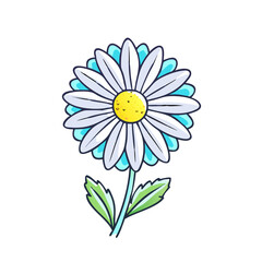 daisy vector icon, spring vector illustration - simple illustration of daisy perfect for logos, and spring -themed designs.