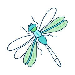 dragonfly vector icon, spring vector illustration - simple illustration of dragonfly perfect for logos, and spring -themed designs.